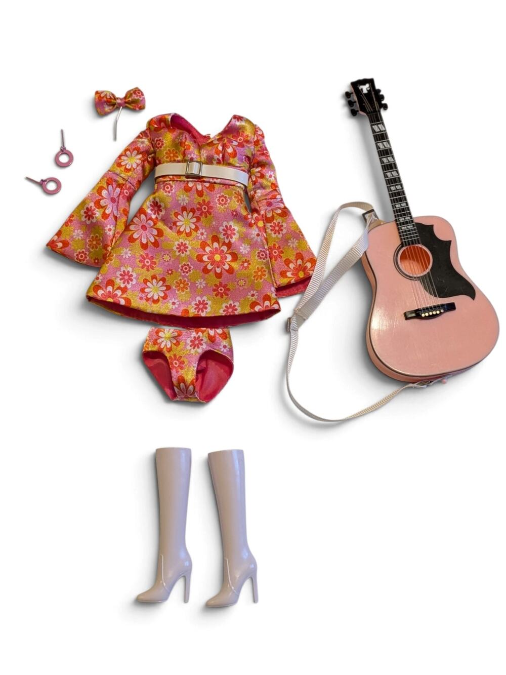 Pre-owned Integrity Toys Trixie Mattel Doll Outfit Dress Boots Guitar Earrings